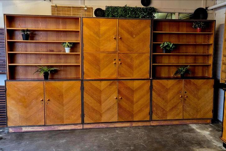Vintage Houten Buffetkast / Servicekast / Wandkast, Huis en Inrichting, Kasten | Boekenkasten, Gebruikt, 150 tot 200 cm, 200 cm of meer