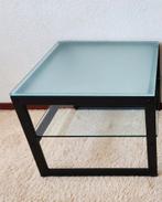 Glazen bijzettafel, Huis en Inrichting, Tafels | Bijzettafels, Minder dan 55 cm, Vierkant, Glas, Ophalen