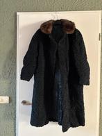 Carnaval: lange zwarte bontjas maat S, Carnaval, Ophalen of Verzenden, Kleding, Maat 36 (S)