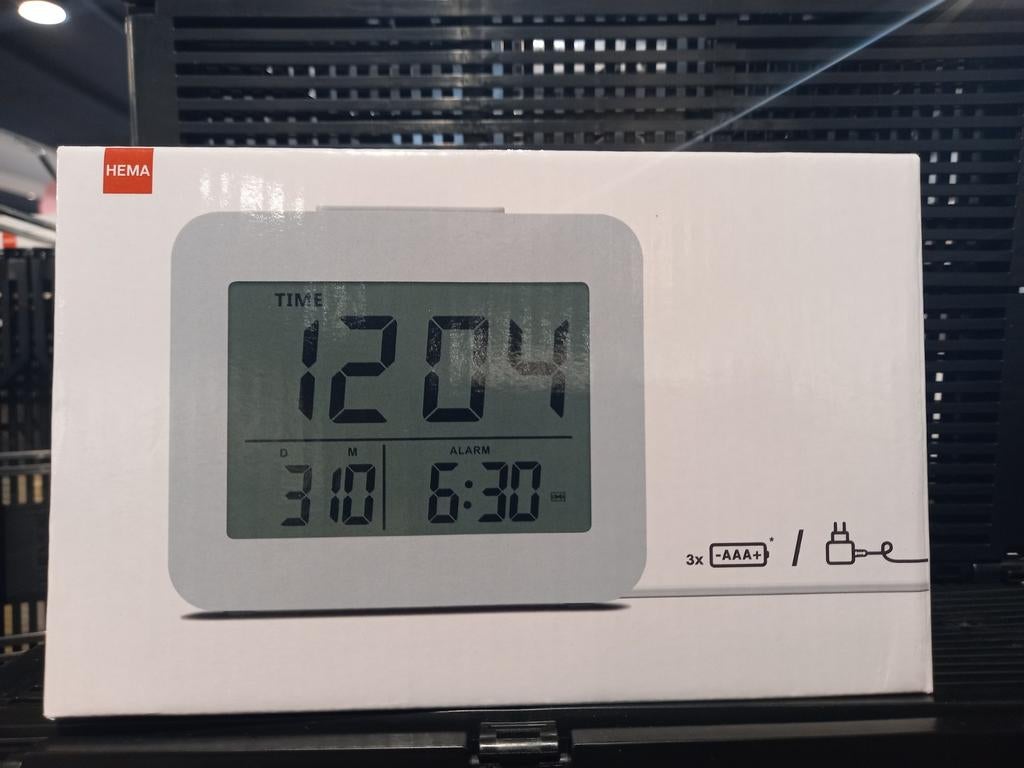 Hema Wekker met Datum en Temperatuur, Ophalen of Verzenden, Nieuw, Weerstation