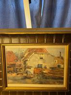 Hendrik Schaap aquarel met Originele Lijst, Ophalen of Verzenden