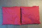 2x Buiten kussens roze 50x50 cm, Ophalen of Verzenden, Zo goed als nieuw, Roze, Vierkant
