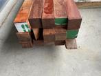 Hardhoutenpaal semi geschaafd Azobé 6x6x300 B-keus - J&W 105, Ophalen, Palen, Nieuw, Hardhout