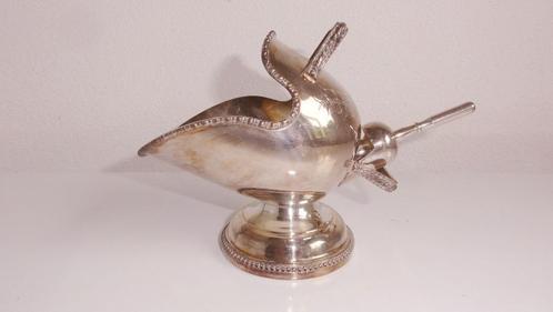 Suikerpotje plus schepje verzilverd van rond 1930, Antiek en Kunst, Antiek | Goud en Zilver, Zilver, Ophalen of Verzenden