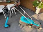 Elektrische Gardena grasmaaier en kantenmaaier set, Tuin en Terras, Grasmaaiers, Ophalen, Cirkelmaaier, Gebruikt, Elektrische grasmaaier