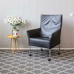 8 Zeer exclusieve Montis Charly fauteuils zwart leer wiel, Niet ingevuld, Niet ingevuld, Leer, Ophalen of Verzenden