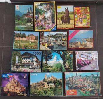 Diverse puzzels van 35 tot 1500 stukjes beschikbaar voor biedingen