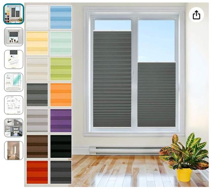 Plissegordijn, B 70x H 220cm, Antraciet, Huis en Inrichting, Stoffering | Gordijnen en Lamellen, Nieuw, 200 cm of meer, 50 tot 100 cm