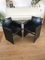 Set 2 Arrben Italy Sabina Solaria design stoel chair leer, Huis en Inrichting, Ophalen, Gebruikt, Zwart, Leer