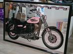 Harley Davidson Spiegel Schilderij - Perfecte Staat!, Ophalen of Verzenden, Zo goed als nieuw, Rechthoekig, Minder dan 100 cm