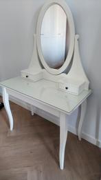 HEMNES toilettafel met spiegel, wit, 100 x 50 cm, Huis en Inrichting, Tafels | Kaptafels, Zo goed als nieuw, Ophalen