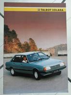 Talbot Solara folder 1985, Verzenden