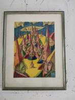 Anton van der Valk (Ton van Tast) origineel werk, Antiek en Kunst, Ophalen