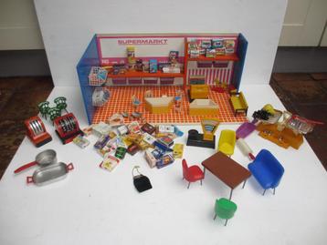 speelgoed supermarkt uit de jaren 70 vintage met spulletjes beschikbaar voor biedingen