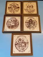 Vintage Sterrenbeeld Tegels - Set van 5, Antiek en Kunst, Ophalen of Verzenden