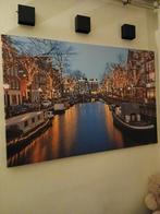 Amsterdamse grachten op canvas, Ophalen