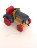 Vintage houten tractor 1935-1945, Antiek en Kunst, Antiek | Speelgoed, Ophalen of Verzenden