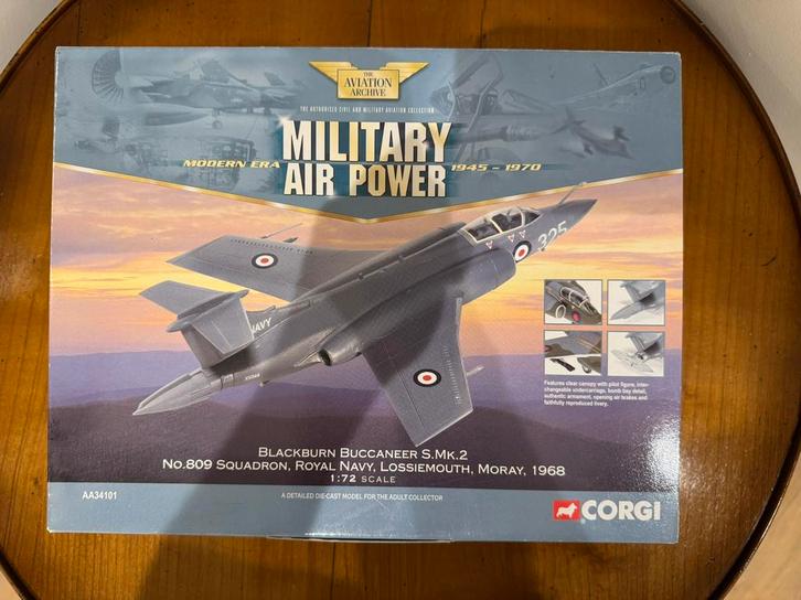 Corgi 1/72 AA34101 Blackburn Buccaneer schaalmodel diecast, Hobby en Vrije tijd, Modelbouw | Vliegtuigen en Helikopters, Zo goed als nieuw