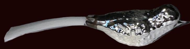 Glazen vintage kerstboom vogel zonder knijper geheel gaaf, Diversen, Kerst, Zo goed als nieuw, Ophalen