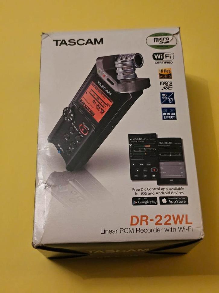 Tascam DR-22WL Lineaire PCM Recorder met Wifi, Muziek en Instrumenten, Microfoons, Zo goed als nieuw, Ophalen of Verzenden