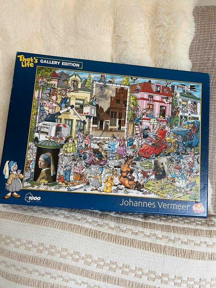 That's Life puzzel Johannes Vermeer 1000 stukjes., Hobby en Vrije tijd, Denksport en Puzzels, Zo goed als nieuw, Legpuzzel, 500 t/m 1500 stukjes