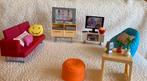 Barbie meubels   (bank, tv, kussens, kookspullen), Ophalen of Verzenden, Zo goed als nieuw, Barbie