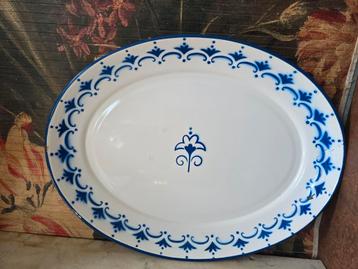 Ovaal emaille dienblad beschikbaar voor biedingen