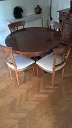 Klassiek Antieke Eethoek met 4 mooie stoelen.., Huis en Inrichting, Complete eetkamers, Ophalen, Zo goed als nieuw