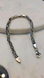 Massief koningsschakel armband zilver 925