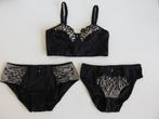 Amoena Josephina setje prothese bh zwart nude 75A en slip 38, Amoena, Verzenden, Zwart, Setje