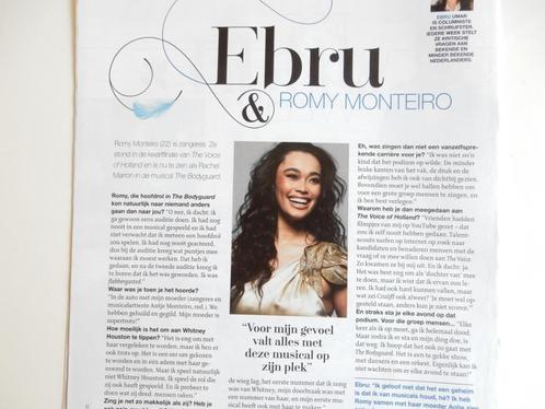 Romy Monteiro e.a. interview door Ebru Libelle tijdschrift., Verzamelen, Tijdschriften, Kranten en Knipsels, Knipsel(s), Nederland