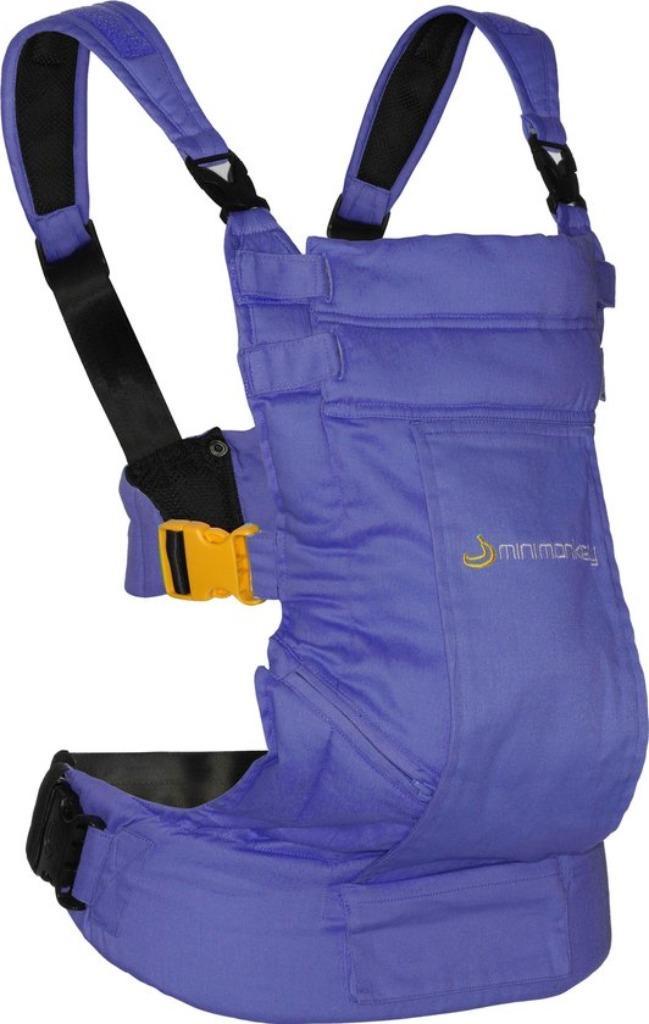 Draagzak MiniMonkey Dynamic Baby Carrier paars., Kinderen en Baby's, Babydragers en Draagdoeken, Gebruikt, Draagzak, Buik of Rug