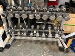 Technogym chrome dumbells 1-10 kg incl dumbell  rek, Ophalen, Dumbbell, 1-10 kg chrome dumbells, Incl rek
