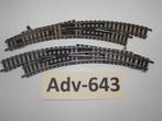 Adv-643 N Spoor Gebogen Wissels 9174/75 Fleischmann Piccolo, Gebruikt, Gelijkstroom, Fleischmann, Rails