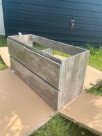 NIEUW! Wastafelmeubel grijs steigerhoutlook 120 cm, Ophalen, 100 tot 150 cm, Nieuw, Wastafelkast