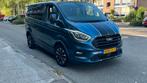 Ford Transit Custom 2.0 Tdci 185PK 320 L1h1 16.500 Ex btw, Auto's, Euro 6, 4 cilinders, Blauw, Leder en Stof