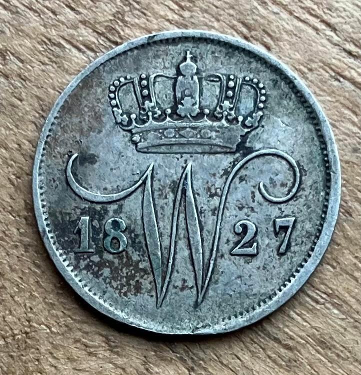 10 cent 1827 Utrecht Willem I, Postzegels en Munten, Munten | Nederland, Losse munt, 10 cent, Koning Willem I, Zilver, Ophalen