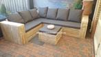 Luxe steigerhouten hoekbank bank Loungebank SHOWROOM OPEN, Bank, Steigerhout, Nieuw, Ophalen of Verzenden