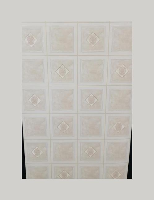 3683 Tegelprint retro behang beige zachtroze vintage swiet, Huis en Inrichting, Stoffering | Behang, Beige, Verzenden