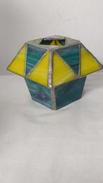 Theelicht Tiffany stijl Geel/Blauw Glas, Overige materialen, Ophalen of Verzenden, Zo goed als nieuw, Groen