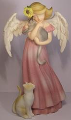 Een Beeld van een Meisjes Engel met Kittens poes elf, Verzenden, Zo goed als nieuw, Fantasy