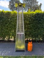 Terrasverwarmer op gas piramide incl. Gasfles, Tuin en Terras, Terrasverwarmers, Ophalen, Gebruikt, Waterbestendig, Vloer