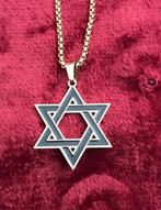 Prachtige Davidster hanger en ketting, Ophalen of Verzenden, Nieuw, Goud, Overige materialen
