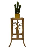 Vintage Side Table, Bijzettafel, Planten Tafel Rotan, 25 tot 50 cm, Gebruikt, Rechthoekig, Ophalen of Verzenden