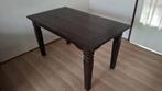 Donkere Massief houten tafel, Huis en Inrichting, Ophalen, 100 tot 150 cm, 50 tot 100 cm, Zo goed als nieuw