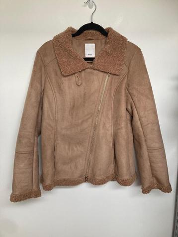 Brax Oslo teddy vegan leather korte winterjas maat 38 bruin beschikbaar voor biedingen