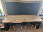 Houten Tafel met Schoolbord, Ophalen, Gebruikt, Rechthoekig