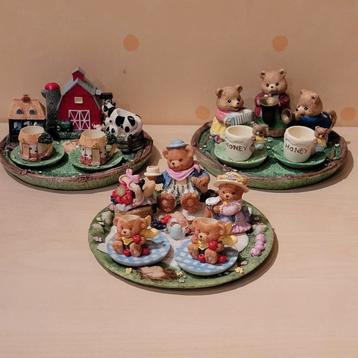 Drie Mini Speelserviesjes met Teddyberen en Boerderij beschikbaar voor biedingen
