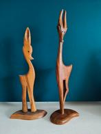 Vintage teak(?) houten hertjes herten., Ophalen of Verzenden