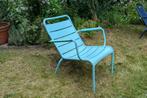 Fermob Luxembourg low chair - blauw, Tuin en Terras, Tuinstoelen, Ophalen, Gebruikt, Aluminium, Stapelbaar